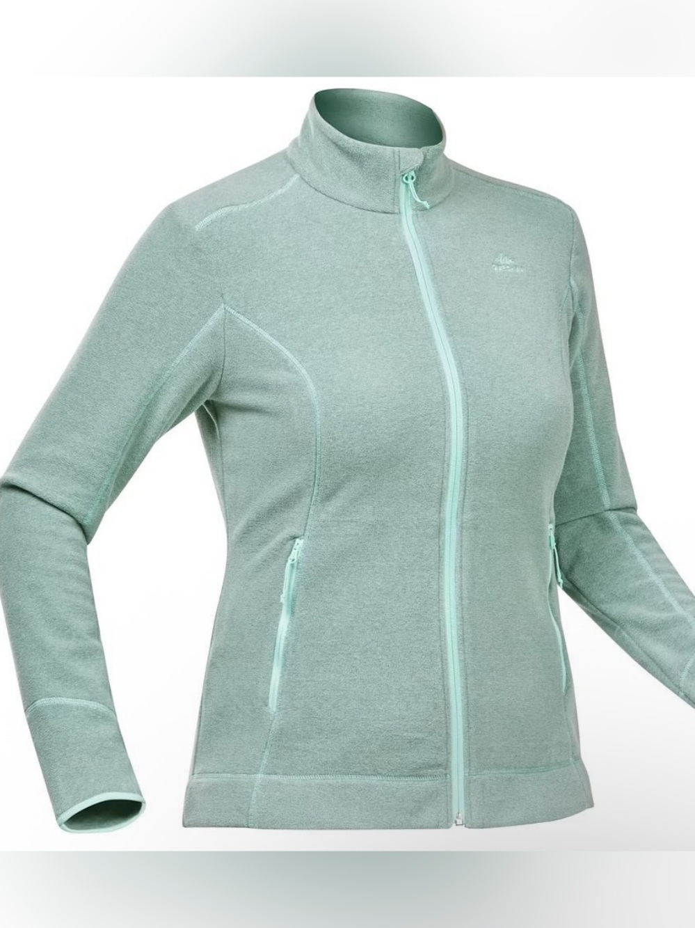 Quechua Women's Hiking Fleece in a grey-green color S